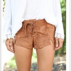 Festive Shorts in Faux Suede