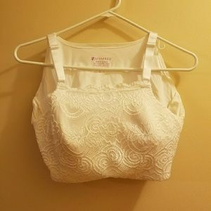 Shaper crop camisole bra.