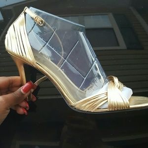 Ralph Lauren Astor Gold Sandals