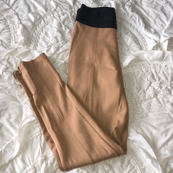 Zara Highwaisted tan leggings