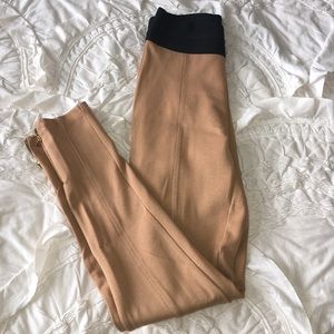 Zara Highwaisted tan leggings