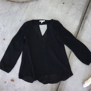 BCBG sheer black top