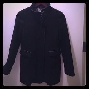 Black fitted wool coat, banana republic, 0P
