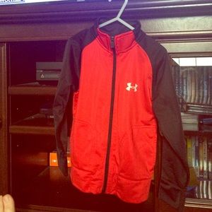 Two (2) Boys under armour light zip up jacket