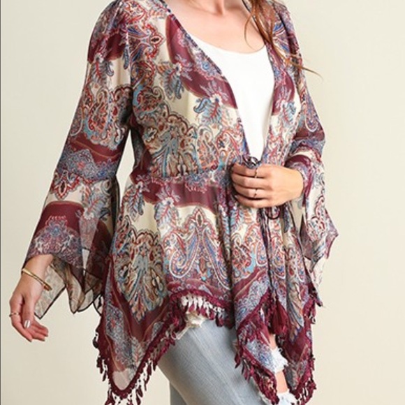 💖Wine Mix Cardigan💖 - Picture 2 of 2