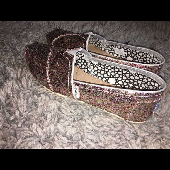 Multicolored Sparkle Toms Women's Sz9