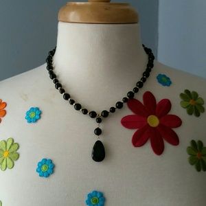 Vintage Black Near Choker Necklace