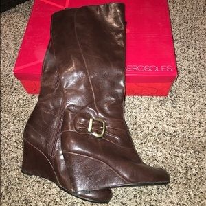 Tall Wedge Boots