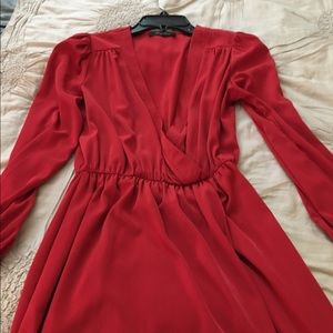 Long sleeve red dress