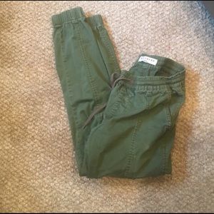 Army green joggers from pacsun