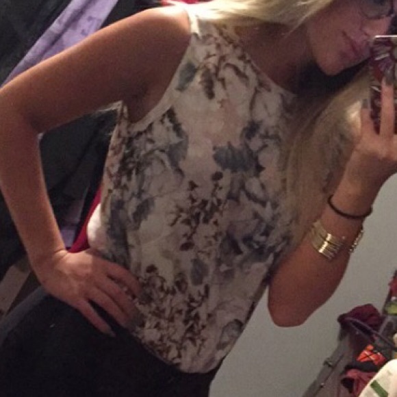 Floral dressy tank top