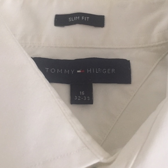 Mens Tommy Hilfiger White Slim Fit Button Down - Picture 2 of 4