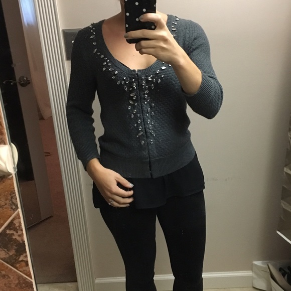 AEO Woven Sweater with Rhinestones - Picture 3 of 3