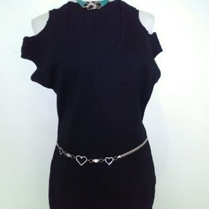 Black short sleeved sweatshirt dress