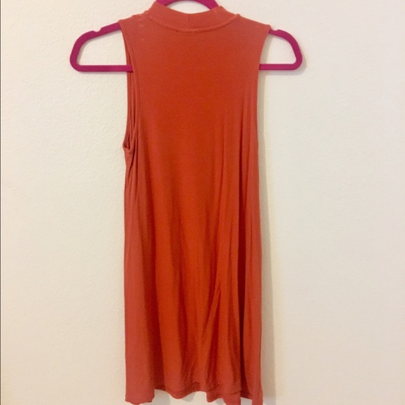 TOPSHOP orange midi dress - Picture 2 of 2