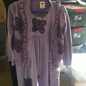 Little girls size 4 tank dress and sweater.