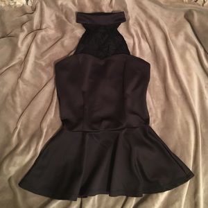 Black Charlotte Russe Peplum Top Size S