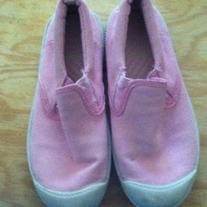 Pink canvas shoes size 13