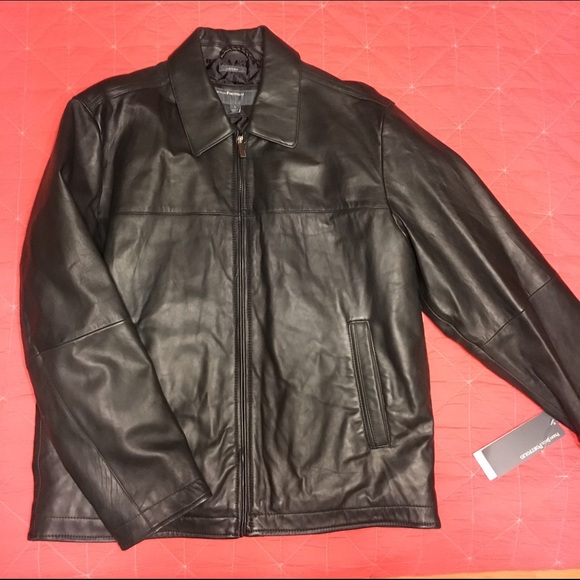 perry ellis lambskin leather jacket
