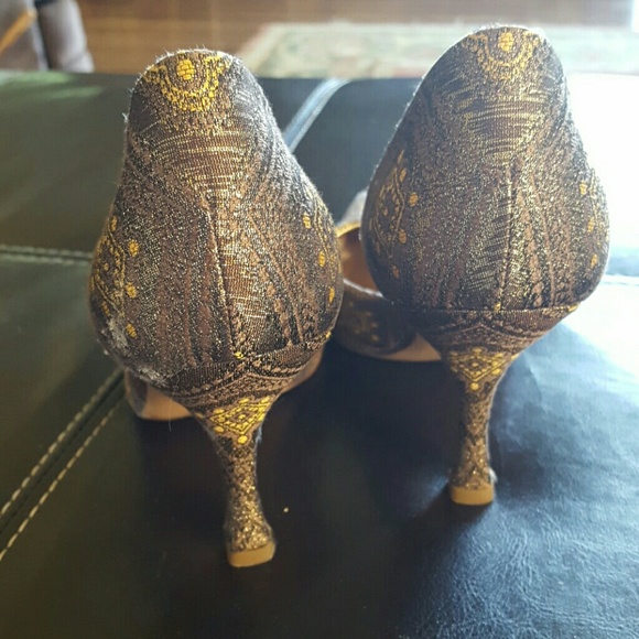 Prada gold tapestry shoe - Picture 3 of 4