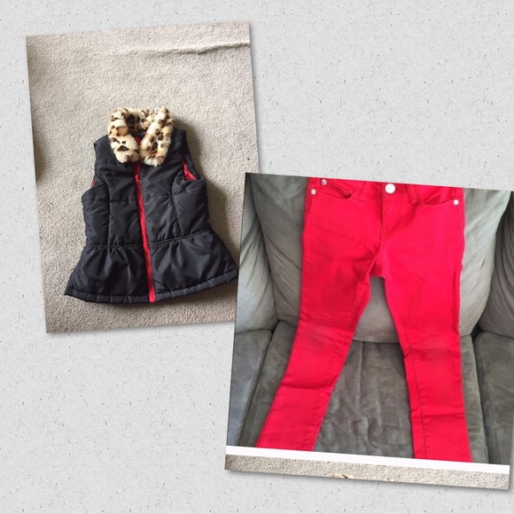 🚫SOLD🚫Adorable vest &skinny jeans Size