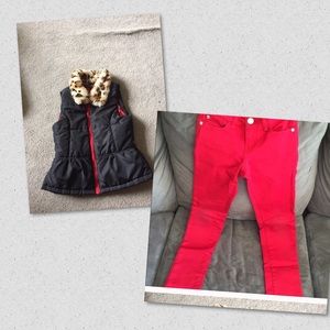 🚫SOLD🚫Adorable vest &skinny jeans Size