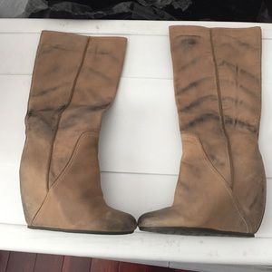 Kelsi Dagger leather  wedge boots