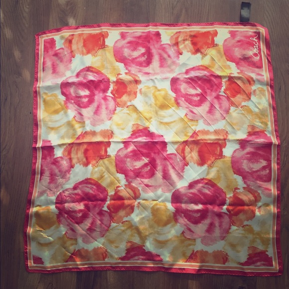 Authentic coach silk scarf --never worn! - Picture 1 of 3