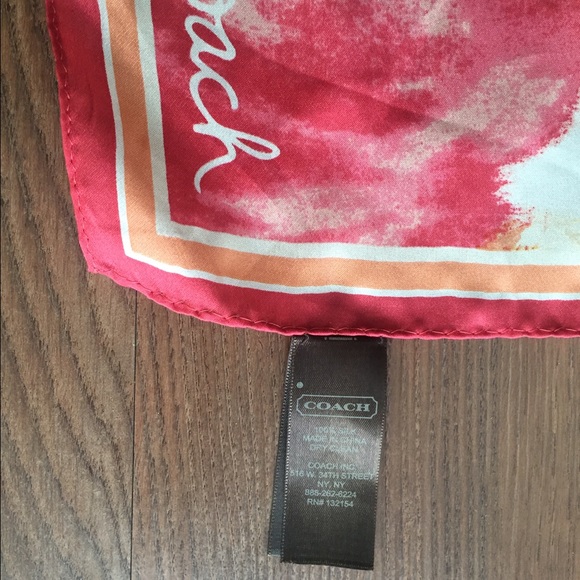 Authentic coach silk scarf --never worn! - Picture 2 of 3