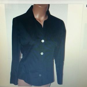 Banana Republic Button Down Dress Shirt Black M