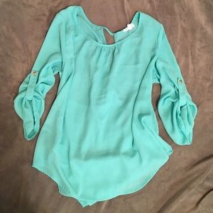 Blue Dress Top Size Medium