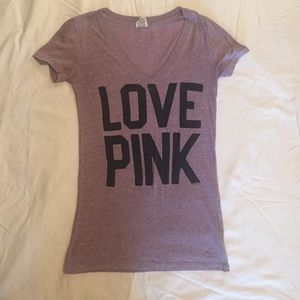 Lavender Victoria's Secret graphic tee