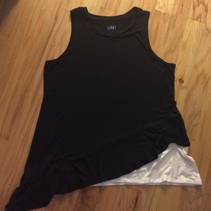 LOGO asymmetrical color block tank, XL