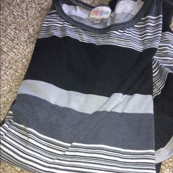 Size small black striped Lula Roe Irma