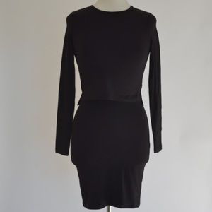 ASOS black two layered long sleeve dress