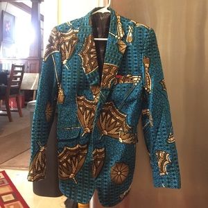 Ankara Kente African blazer Nigeria 34R