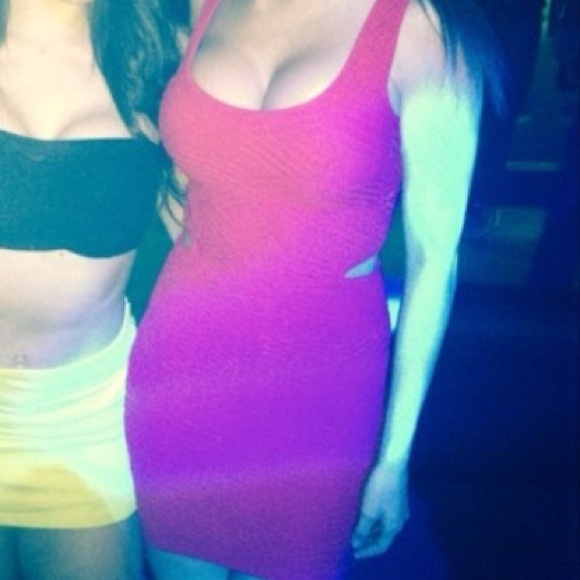 Hot Pink fitted Bebe dress