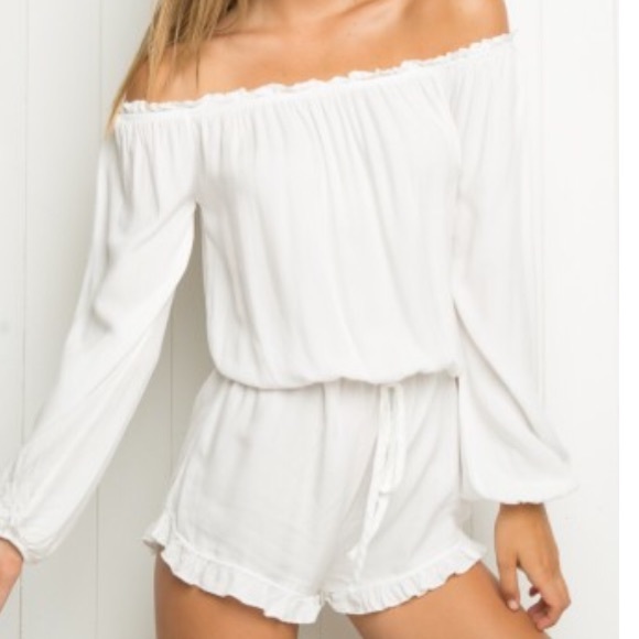 Gabriella Romper Brandy Melville White Romper