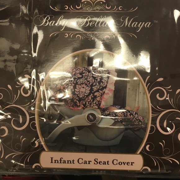 NWT Infant car seat cover- little bit blue print