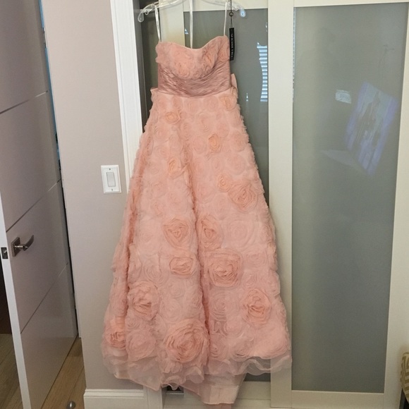 Sherri Hill Light pink strapless ball gown