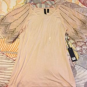 NWT Blush Bell Sleeve Blouse
