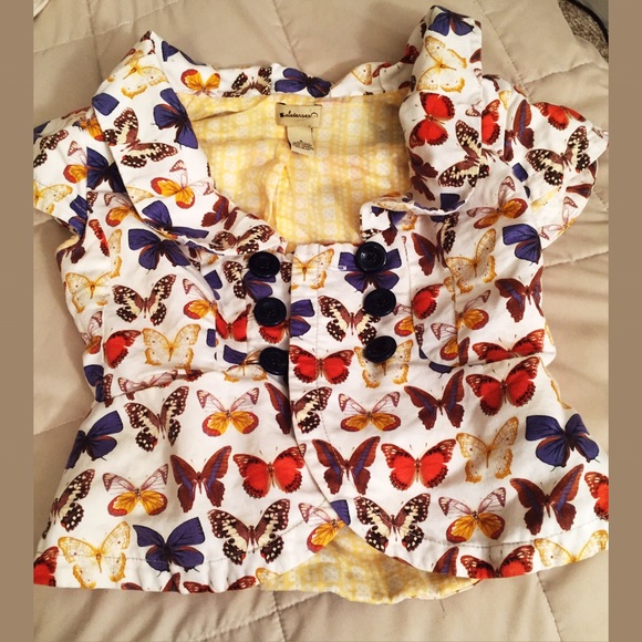 Final❣️Anthropologie Cropped Butterfly Blazer