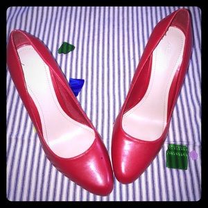Aldo Red Leather Women's Heels Size 9