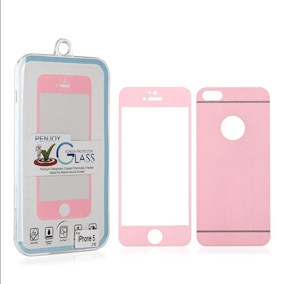 Pink Ice Pattern Tempered Glass