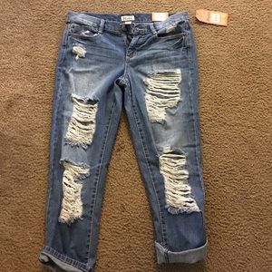 Distressed Boyfriend Jeans