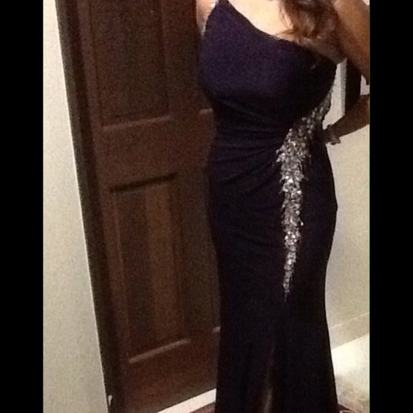 Ball gown DEEP purple, not black, PURPLE