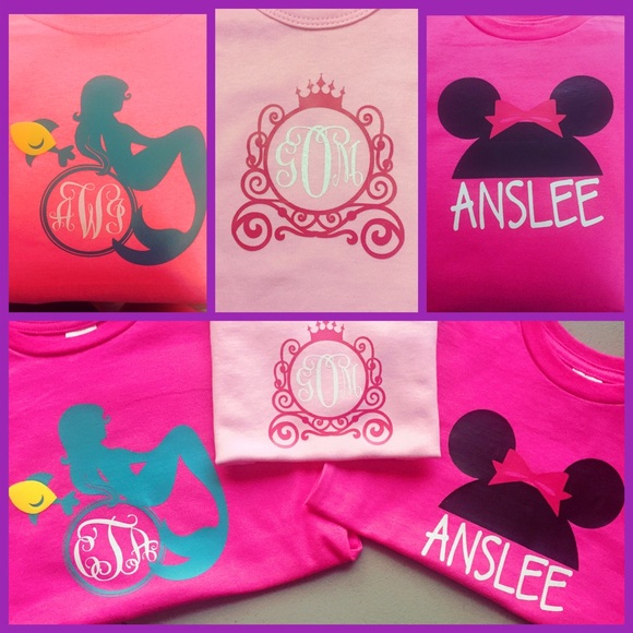 Disney Monogram T-Shirts - Picture 1 of 1