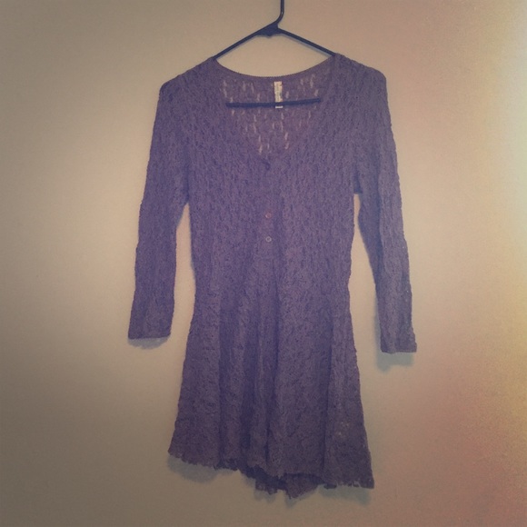 Quarter sleeve lace Free People Top