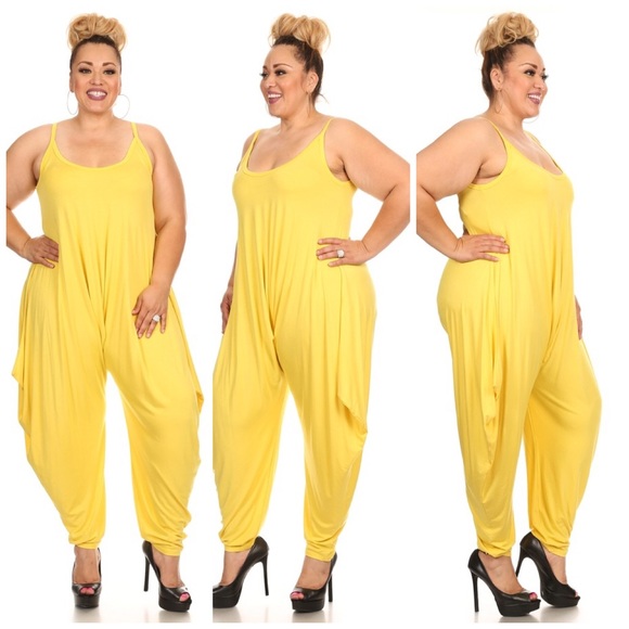yellow harem jumpsuit