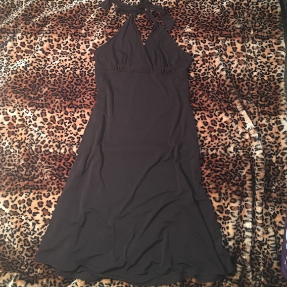 NWOT Antonio Melani Chocolate Jersey Halter Dress